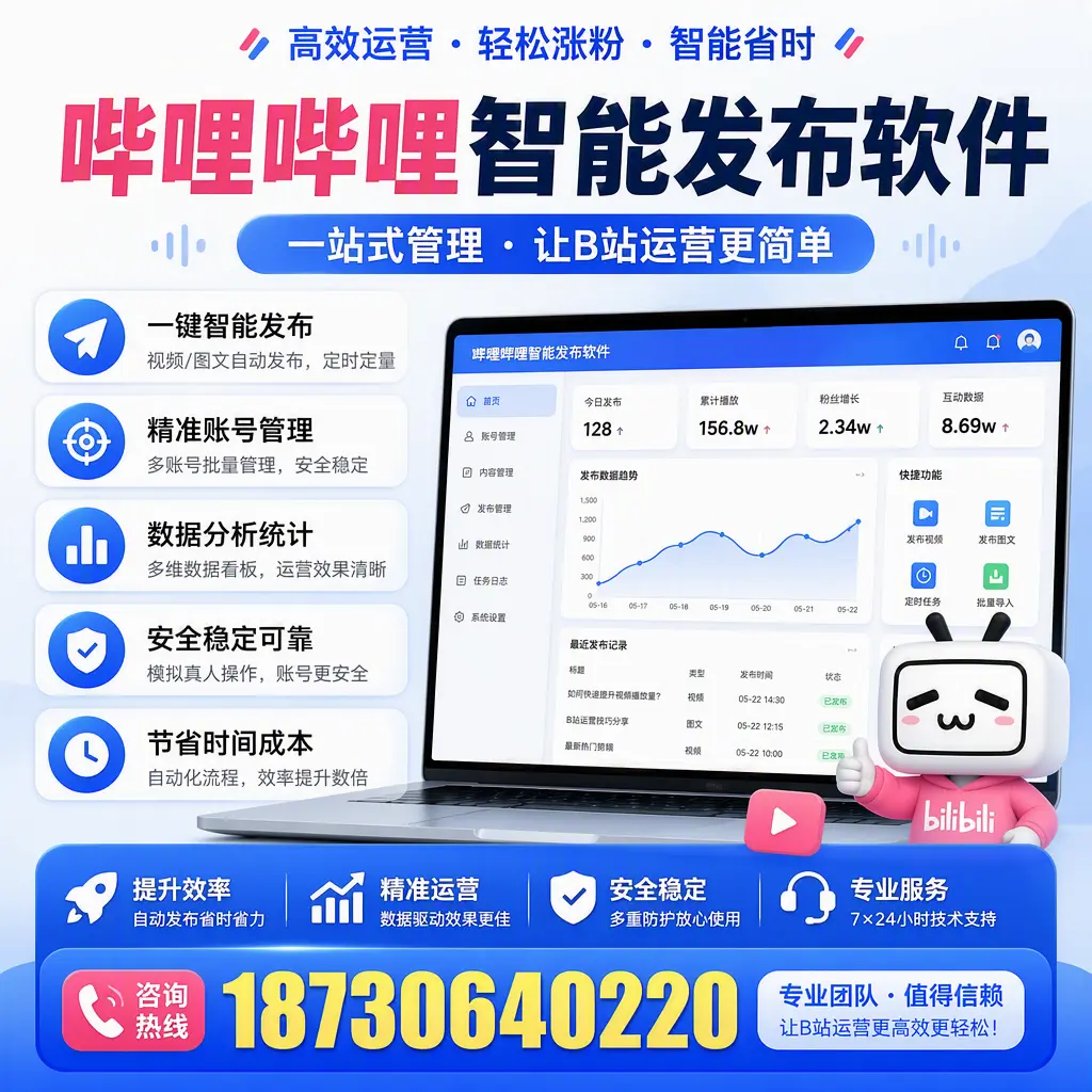 哔哩哔哩智能发布软件的最新功能：在 晋中 助力内容传播
